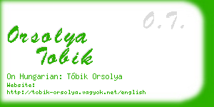 orsolya tobik business card